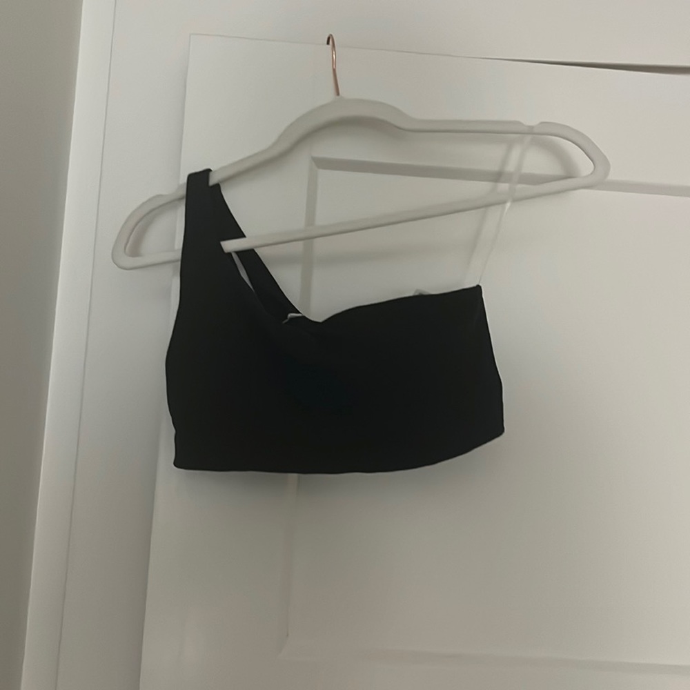 Ribbed Nulu Asymmetrical Yoga Bra